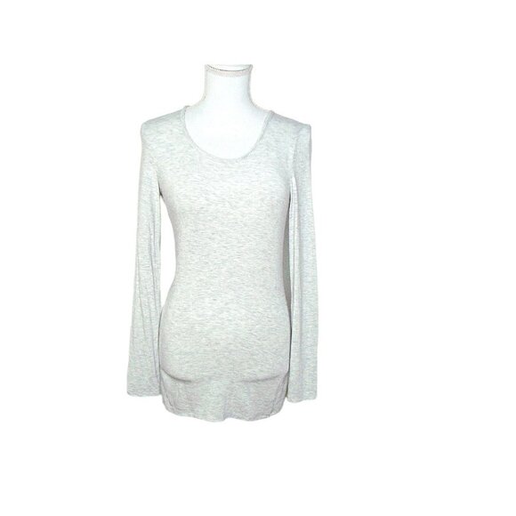Lord & Taylor Womens Gray Heather Long Sleeve Pullover Tunic T Shirt Size Small - Picture 3 of 8